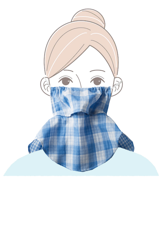 ネックカバー付き農家さんマスク