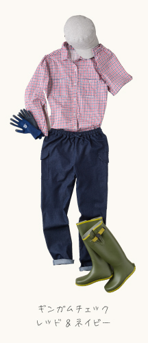 ギンガムチェックレッド＆ネイビー