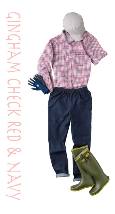 ギンガムチェックレッド&ネイビー