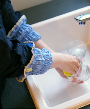 フリル袖カバー