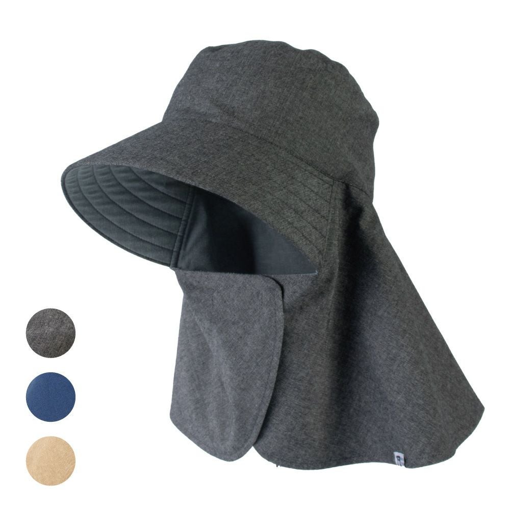 帽子木型 ゆったりサイズの農園フード - 男女兼用 （農帽・日よけ帽）| 畑の