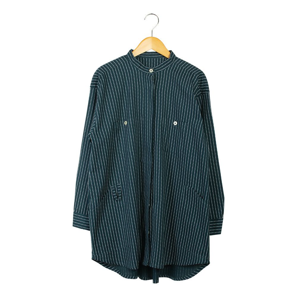 スタンドカラーロングシャツ（NS-521） （トップス）| 畑のしごと服
