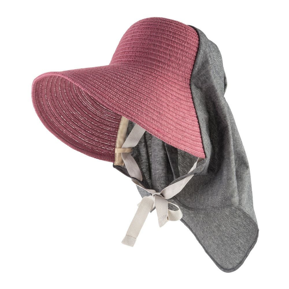 農園帽 ハーフ＆ハーフ/プラムピンク （帽子）| 畑のしごと服専門