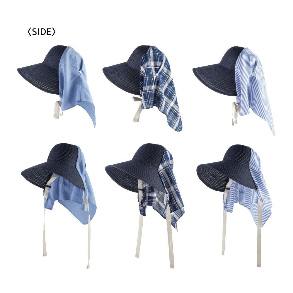 農園帽 ハーフ＆ハーフ/ネイビー （帽子）| 畑のしごと服専門