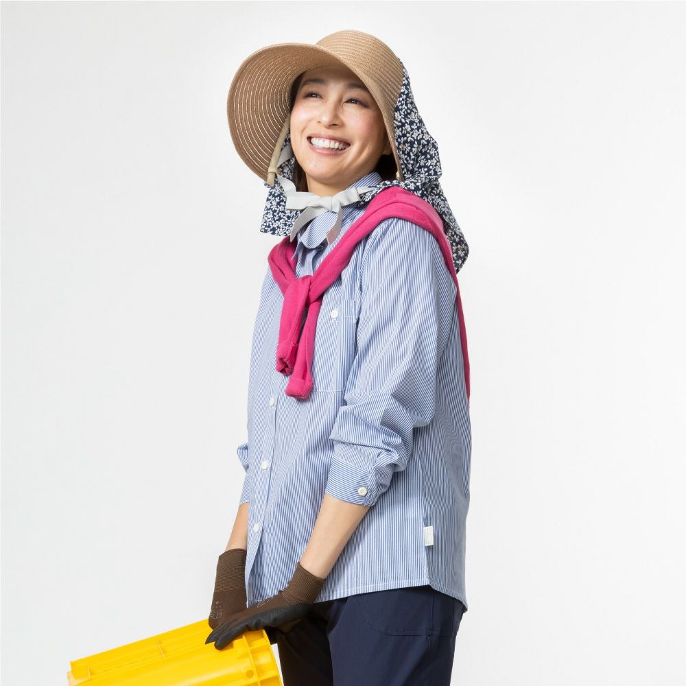 農園帽 ハーフ＆ハーフ/ブラウン （帽子）| 畑のしごと服専門