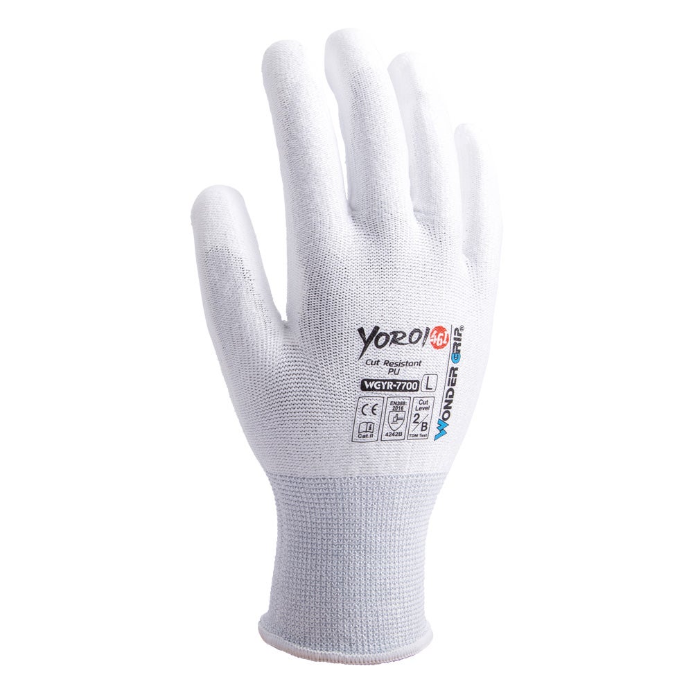 WONDER GRIP 耐切創 YOROI461 白ウレタン（WGYR7700） （手袋）| 畑の
